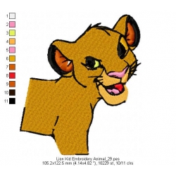 Lion Kid Embroidery Animal_29